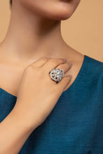 Load image into Gallery viewer, Victorian Arch Zircon Setting - White Ring