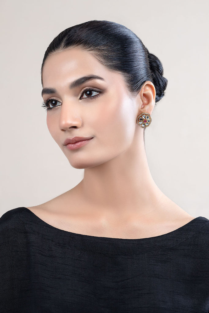 Pink Chatham Kundan Glow - Pink Studs