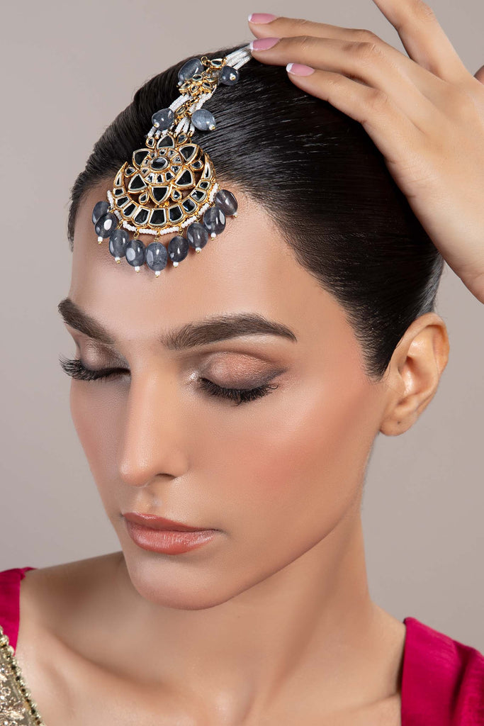 Tikka - Grey Onyx Headpiece
