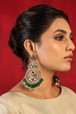 Jade Green Chaandbaali Layers - Green Earrings