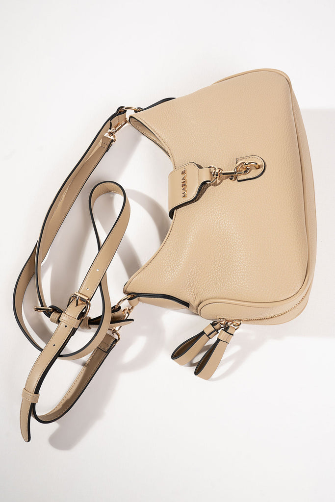 Beige Hobo Hook Bag