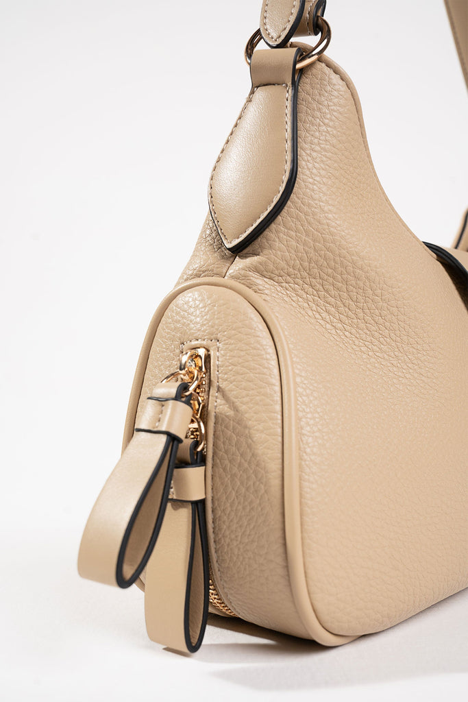 Beige Hobo Hook Bag