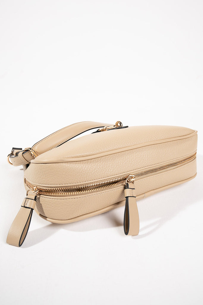 Beige Hobo Hook Bag