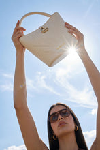 Load image into Gallery viewer, Off White Woven Bucket Bag