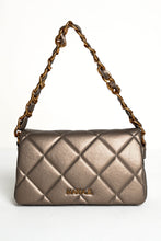 Load image into Gallery viewer, Brown Quilted Leather Messenger Bag