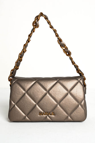 Brown Quilted Leather Messenger Bag