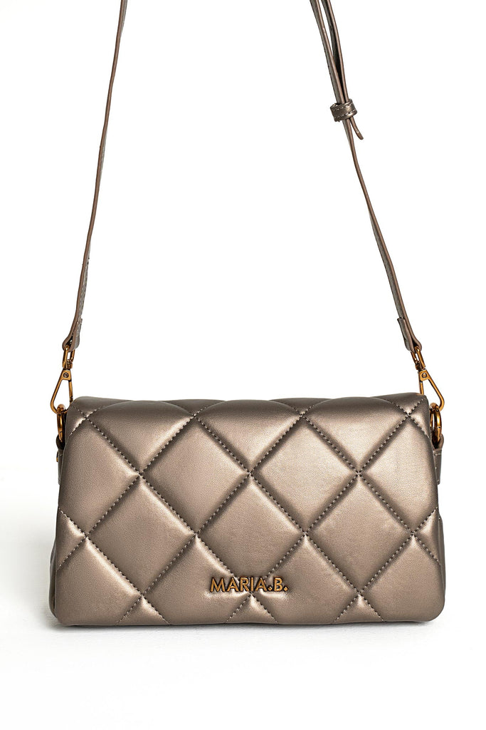 Brown Quilted Leather Messenger Bag