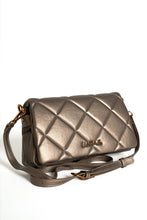 Load image into Gallery viewer, Brown Quilted Leather Messenger Bag