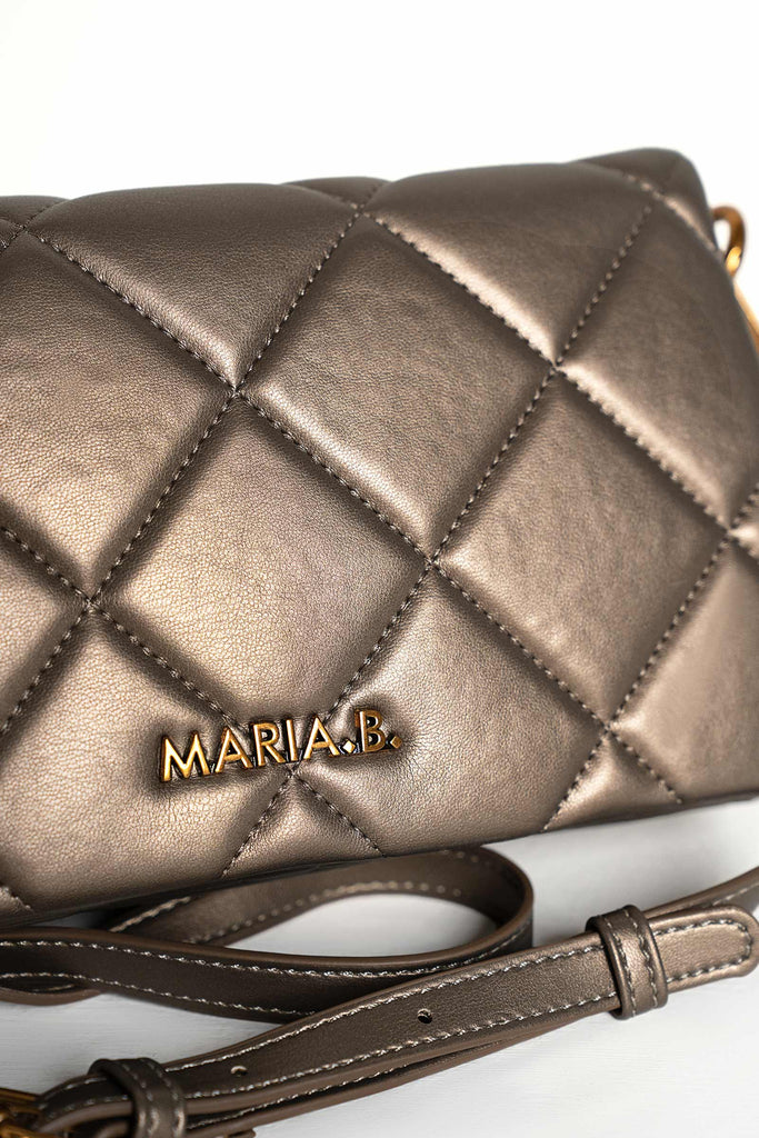 Brown Quilted Leather Messenger Bag