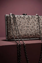 Load image into Gallery viewer, Black Sparkling Rectangle Clutch