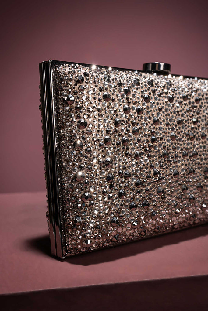 Black Sparkling Rectangle Clutch