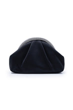 Load image into Gallery viewer, Crystal Studded Black Clutch Bag