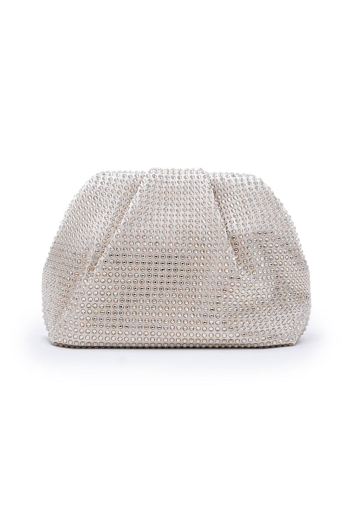 Coffee Brown Diamante Studded Clutch