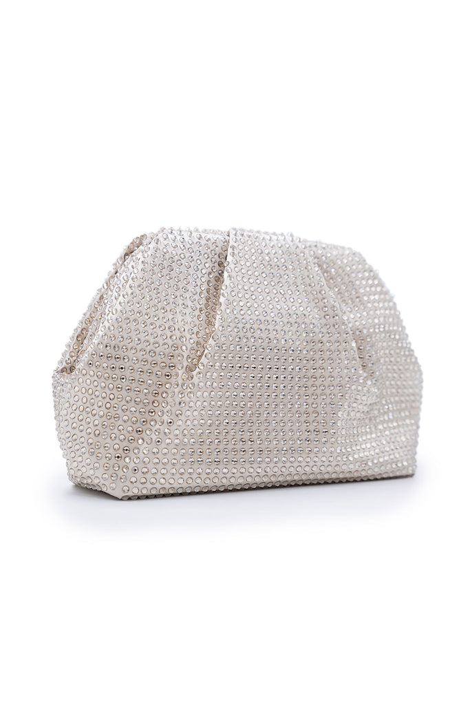 Coffee Brown Diamante Studded Clutch