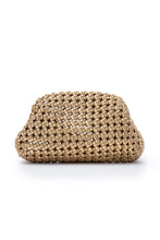 Load image into Gallery viewer, Maria.B Gold Woven Leather Clutch Bag