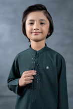 Load image into Gallery viewer, 2 Piece Blended Khaddar Suit for Boys in Green