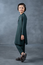 Load image into Gallery viewer, 2 Piece Blended Khaddar Suit for Boys in Green