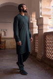 2 Piece Blended Khaddar Suit for Men - Forest Green