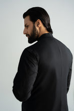 Load image into Gallery viewer, Black Blended Tropical Waistcoat for Men