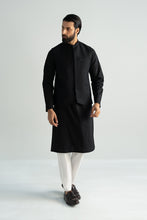 Load image into Gallery viewer, Black Blended Tropical Waistcoat for Men