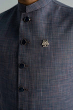Load image into Gallery viewer, Indigo Blue Blended Waistcoat for Men