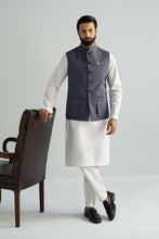 Load image into Gallery viewer, Indigo Blue Blended Waistcoat for Men