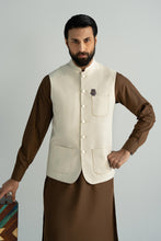 Load image into Gallery viewer, White Karandi Waistcoat for Men