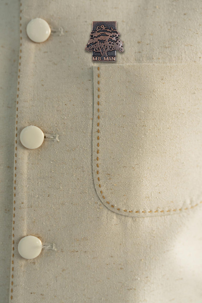 White Karandi Waistcoat for Men