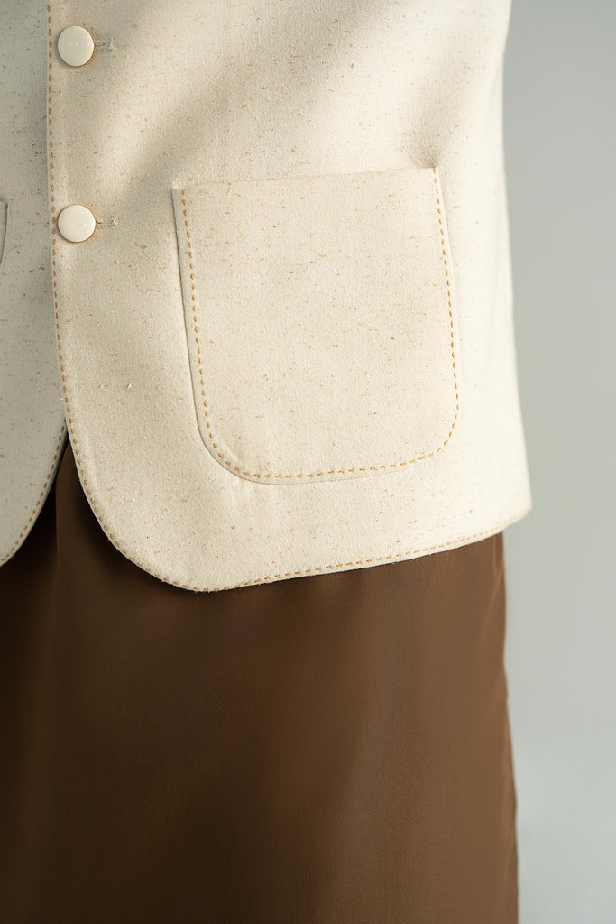 White Karandi Waistcoat for Men