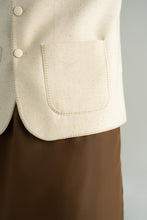 Load image into Gallery viewer, White Karandi Waistcoat for Men