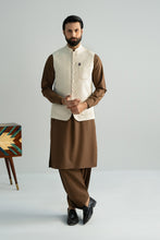 Load image into Gallery viewer, White Karandi Waistcoat for Men