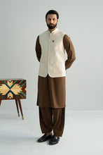 Load image into Gallery viewer, White Karandi Waistcoat for Men
