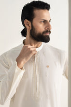 Load image into Gallery viewer, Off White 2 Piece Cotton Karandi Suit for Men