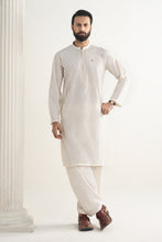 Load image into Gallery viewer, Off White 2 Piece Cotton Karandi Suit for Men