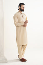 Load image into Gallery viewer, Cream White 2 Piece Cotton Karandi Suit for Men