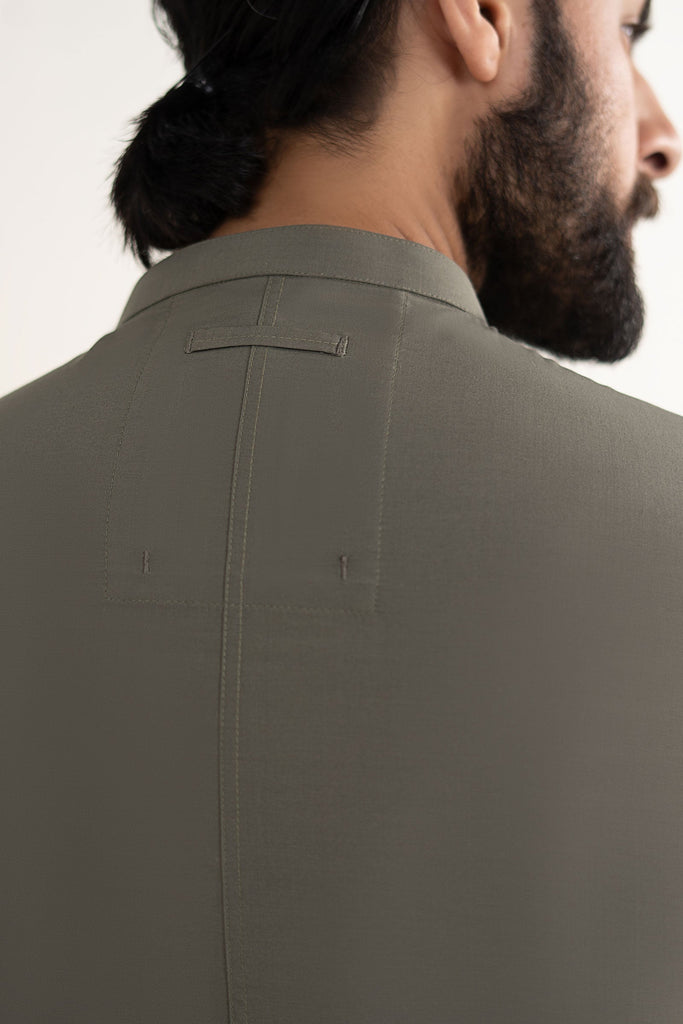 Mens 2 Piece Blended Formal Suit - Matte Sage