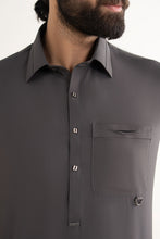 Load image into Gallery viewer, Maria.B Mens 2 Piece Blended Kurta and Shalwar Suit - Cobalt Grey