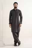 Maria.B Mens 2 Piece Blended Kurta and Shalwar Suit - Cobalt Grey