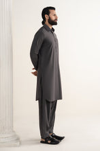Load image into Gallery viewer, Maria.B Mens 2 Piece Blended Kurta and Shalwar Suit - Cobalt Grey