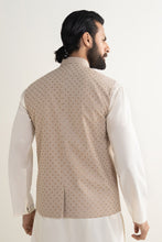 Load image into Gallery viewer, Maria.B Mens Printed Pure Karandi Waistcoat - Concrete