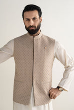 Load image into Gallery viewer, Maria.B Mens Printed Pure Karandi Waistcoat - Concrete
