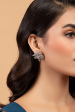 Load image into Gallery viewer, Crystal Studded Floral Drops - Gold Earrings