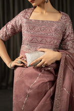 Load image into Gallery viewer, Maria.B Embroidered Organza Saree in Pink