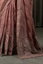 Load image into Gallery viewer, Maria.B Embroidered Organza Saree in Pink