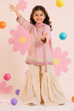 3 Piece Pink Lawn Angrakha Suit for Kids