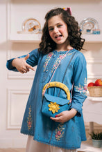 Load image into Gallery viewer, Lawn 3 Piece Embroidered Suit for Girls in Blue