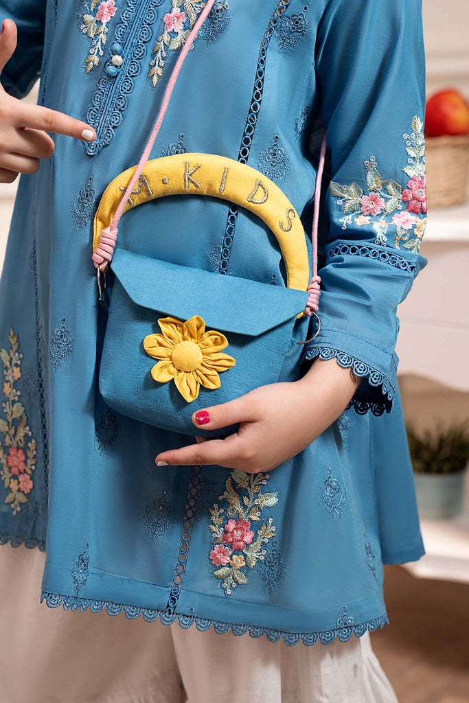 Lawn 3 Piece Embroidered Suit for Girls in Blue
