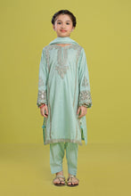 Load image into Gallery viewer, Kids 3 Piece Embroidered Dobby Kurta and Shalwar - Ferozi