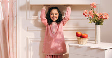 Load image into Gallery viewer, Dobby Lawn 2 Piece Embroidered Suit - Pink