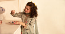 Load image into Gallery viewer, 3 Piece Embroidered Lawn Suit for Girls in Light Green